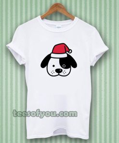 Perro navidad santa claus dibujos animados T-shirt TPKJ3