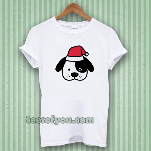 Perro navidad santa claus dibujos animados T-shirt TPKJ3