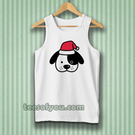 Perro navidad santa claus dibujos animados Tanktop TPKJ3