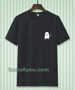 halloween cartoon ghost pocket t-shirt TPKJ3