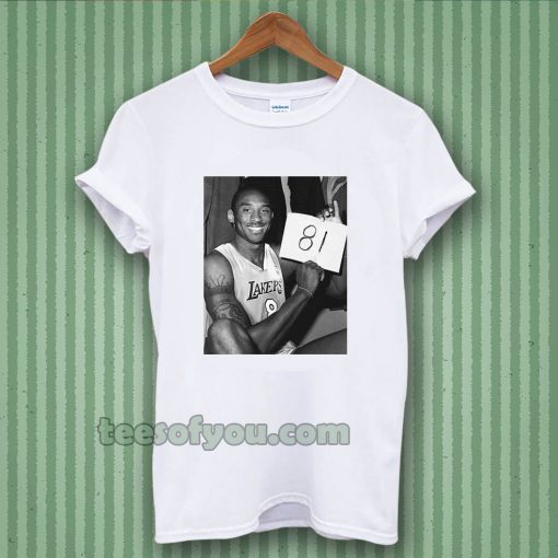 KOBE BRYANT 81 POINTS WHITE T-SHIRT TPKJ3