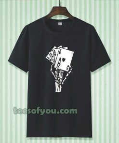 Poker Skeleton Hand Graphics Street T-shirts TPKJ3