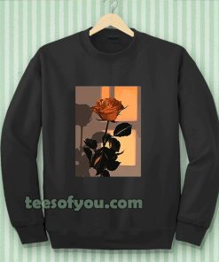 rose Floral Print Sweatshirt TPKJ3