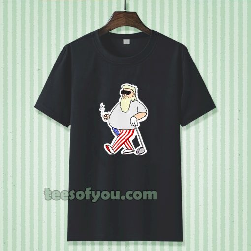 Smokin’ John Daly Sticker T-Shirt TPKJ3