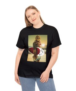 star wars chewbacca surfing t-shirt