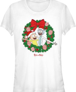 Junior's Rick and Morty Christmas T Shirt